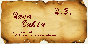 Maša Bukin vizit kartica